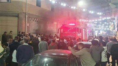 حريق هائل داخل جراج سيارات في الإسكندرية (صور)
