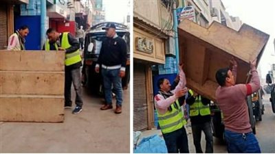 رفع 745 حالة إشغال طريق بنطاق 4 مراكز بالبحيرة (صور)