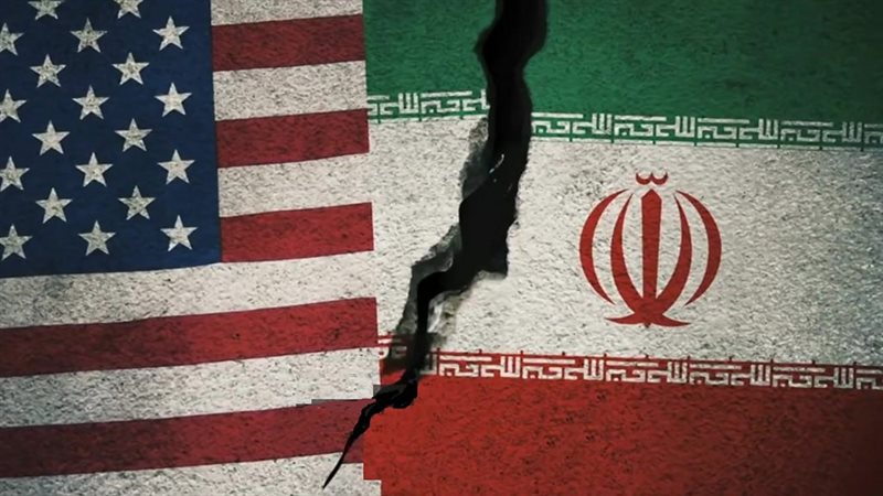 علم إيران وأمريكا،