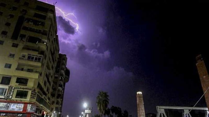 سقوط أمطار رعدية،