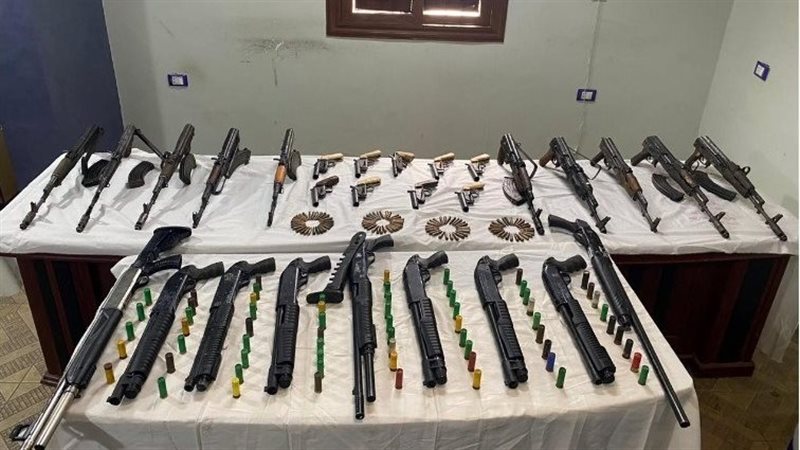 اسلحة نارية مضبوطات