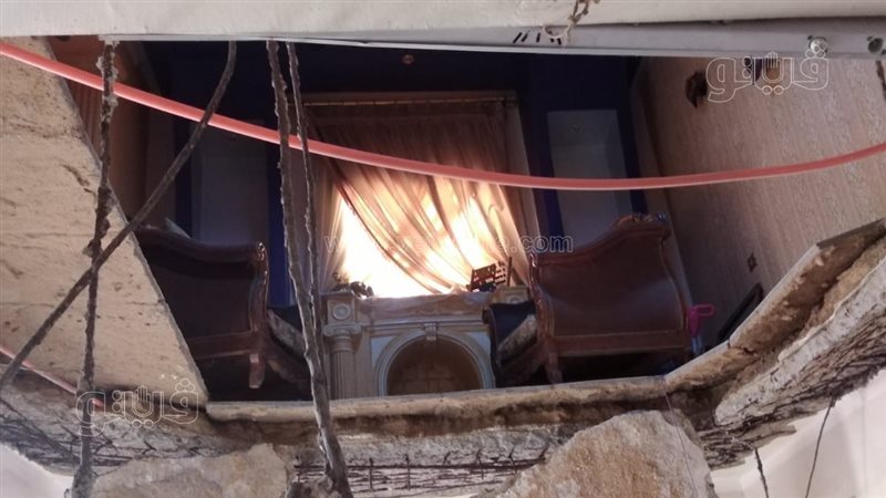 سقوط سقف شقة ببني