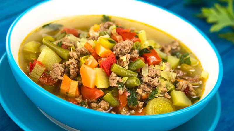 شوربة الخضار باللحمة