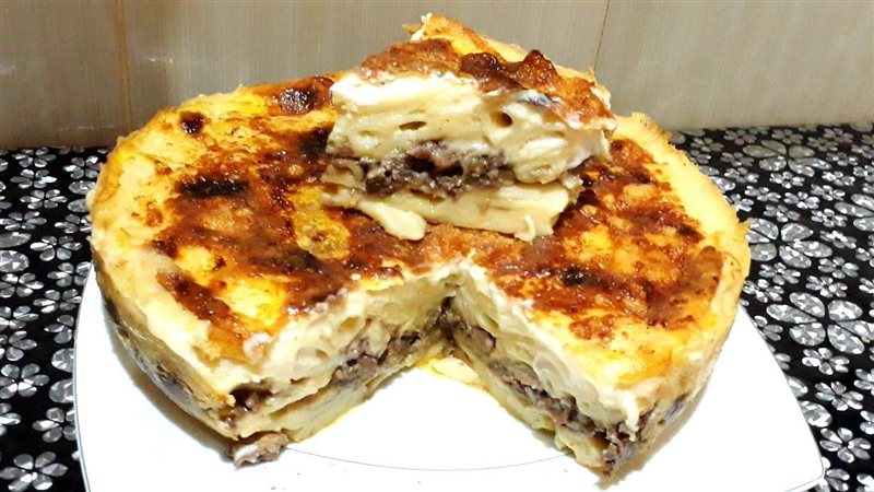 مكرونة بشاميل بالكبد