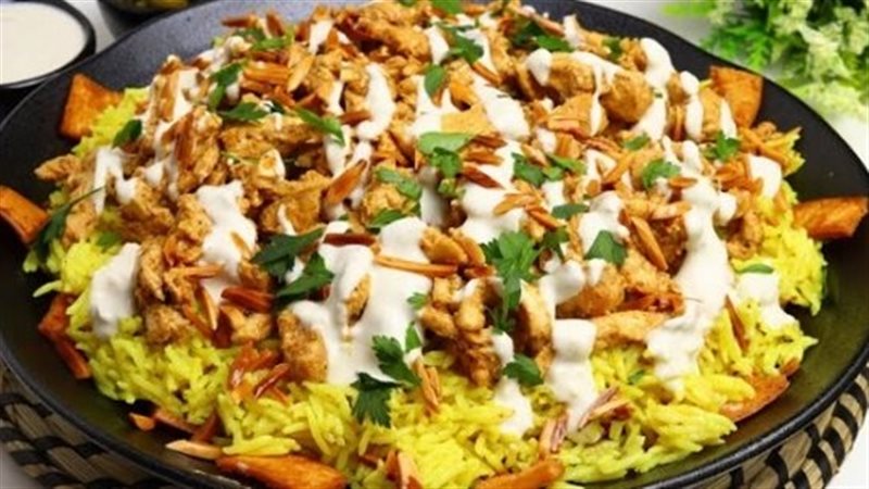 فتة سورى بالدجاج،