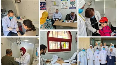 الكشف على 1117 مواطنًا مجانًا خلال قافلة طبية بمركز كوم حمادة بالبحيرة (صور)