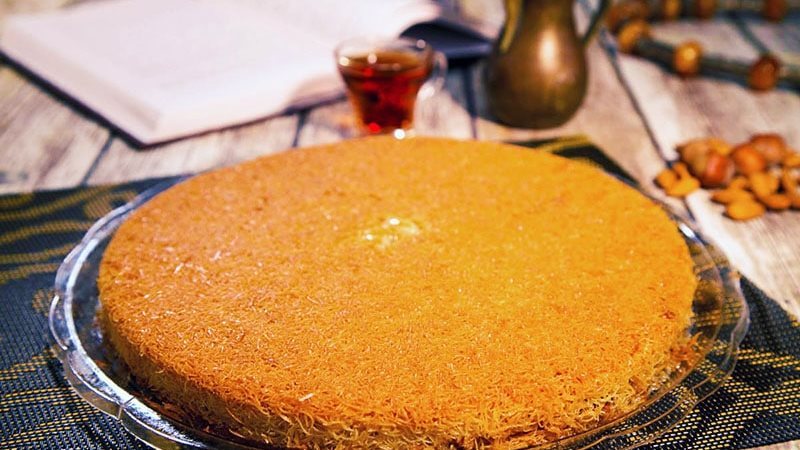 الكنافة بالكريمة،