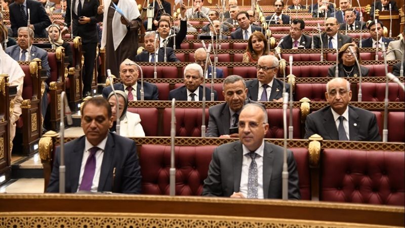 وزير الري خلال جلسة