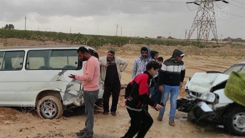 حادث تصادم ميكروباص