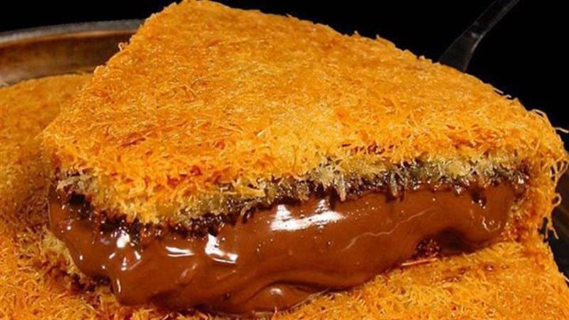 الكنافة بالشيكولاتة،