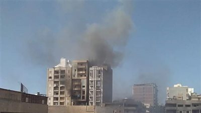 حريق يلتهم عيادة طبيب في دمنهور 