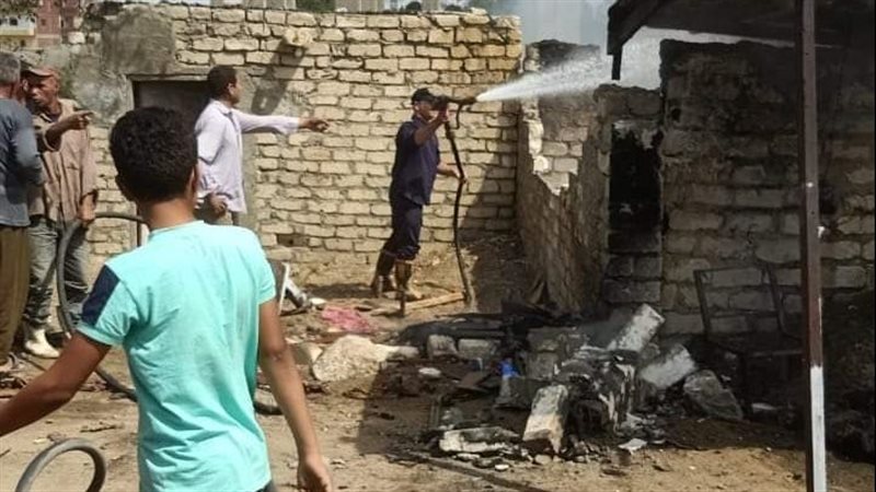 جانب من عمليات اخماد