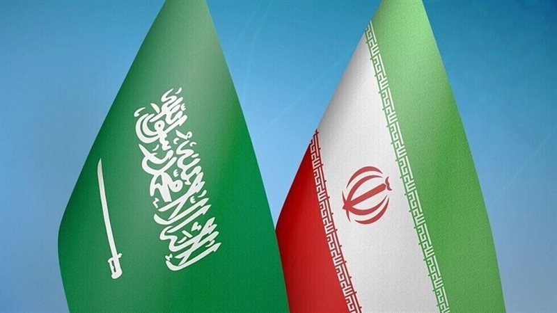 علم السعودية وايران،