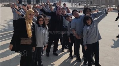 طلاب المدرسة الرسمية الدولية يزورون المتحف المصري الكبير