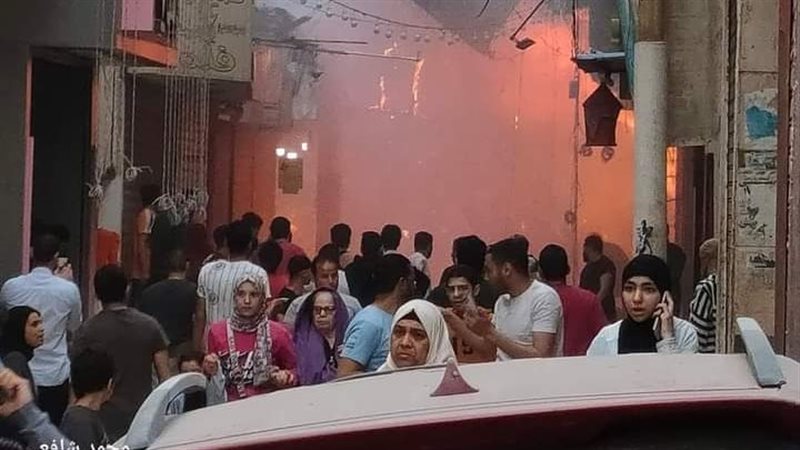 حريق هائل يلتهم شقة