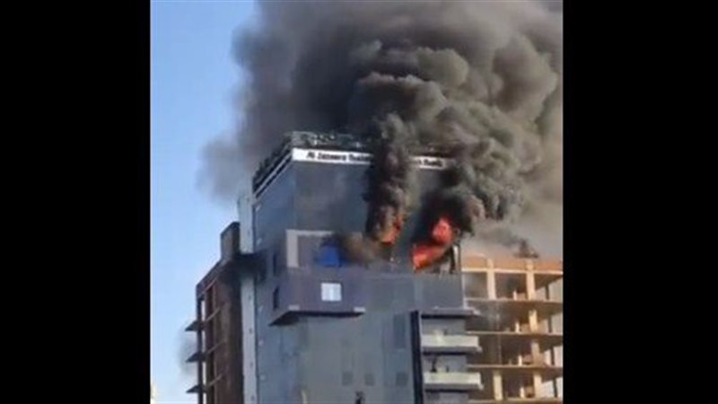 حريق ضخم في بنك الجزيرة