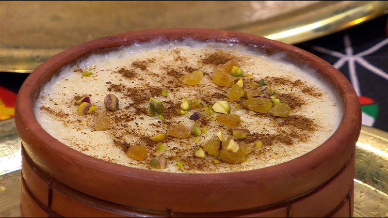 الأرز باللبن والقشدة،