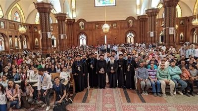 تفاصيل لقاء شباب إيبارشية الفيوم بحضور الأنبا أبرآم
