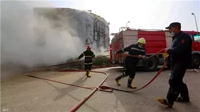إخماد حريق حظيرة مواشي بالعياط 
