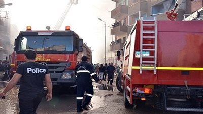 إخماد حريق مخلفات داخل مجمع مدارس الإمام الشعراوي فى الطالبية