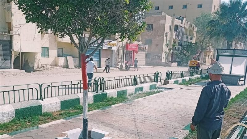 متابعة اعمال الرصف