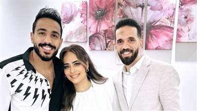 محمود كهربا يحتفل بخطوبة شقيقته