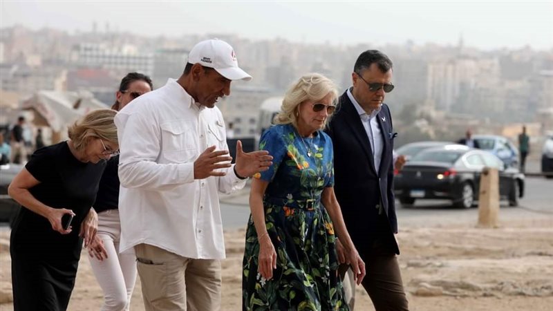 جيل بايدن تزور الأهرامات،فيتو