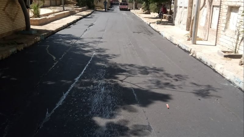 جانب من أعمال الرصف،