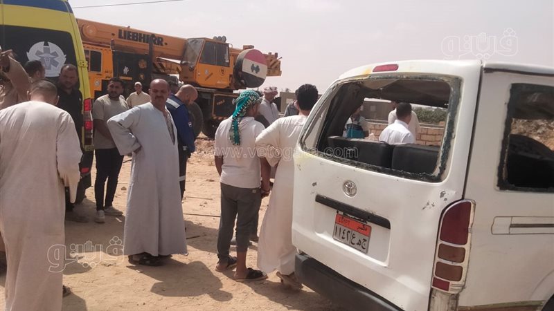 حادث انقلاب ميكروباص