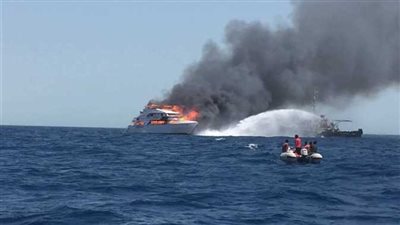 جمعية مستثمري مرسى علم: استمرار البحث عن 3 مفقودين في حريق مركب البحر الأحمر 