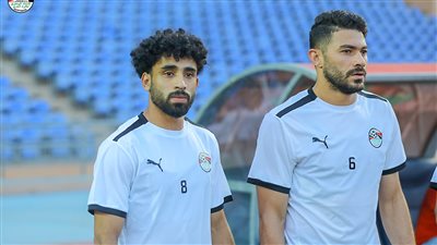  محمد صبحي ومروان عطية في مران منتخب مصر (فيديو) 