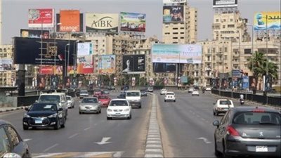 سيولة مرورية أعلى كوبري أكتوبر وشوارع وسط البلد 