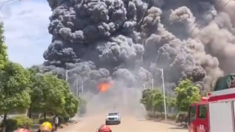 انفجار هائل في الصين،
