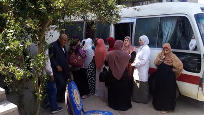 تقديم خدمات طبية وبيطرية خلال قافلة سكانية بمركز شبراخيت بالبحيرة 
