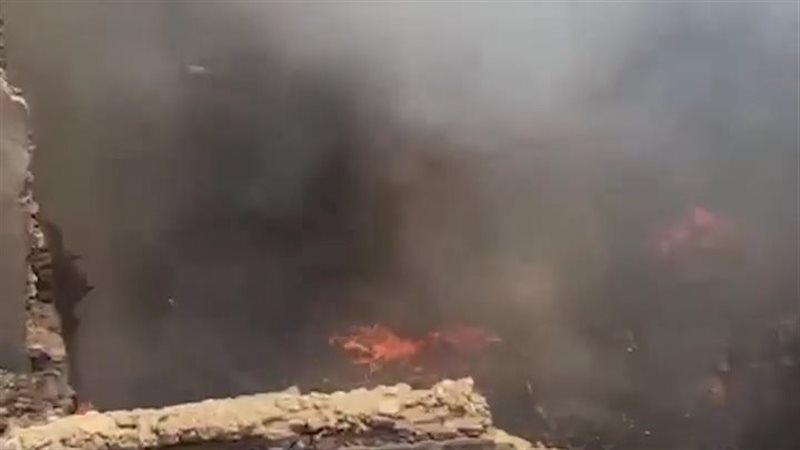 حريق منزل مهجور بالحسين،