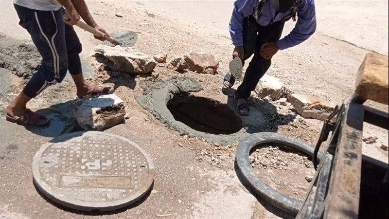 جانب من أعمال تركيب