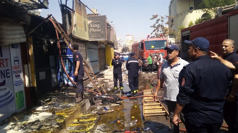 حريق مول فى مطروح،