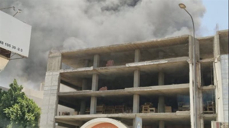 حريق بمصنع اخشاب