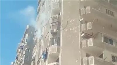 حريق فى برج سكنى بمدينة الفردوس 