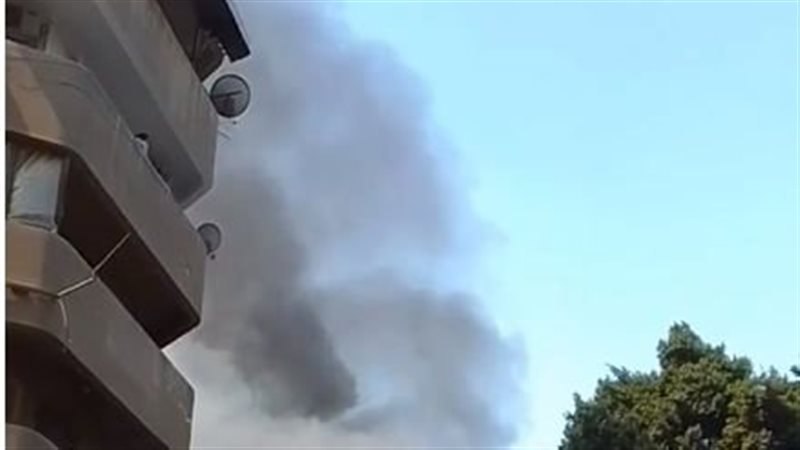 حريق فى مبنى تابع