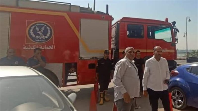 حريق نادي طلائع شباب