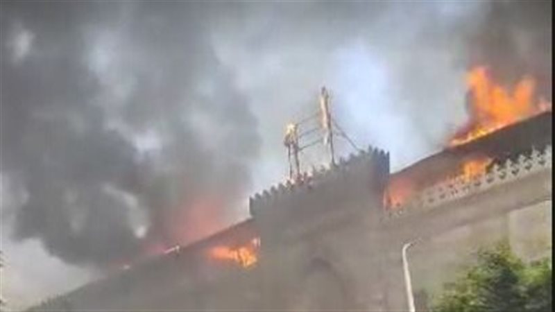 حريق وزارة الأوقاف،