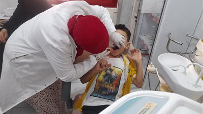 تقديم خدمات طبية وبيطرية خلال تنفيذ قافلة سكانية شاملة بالبحيرة