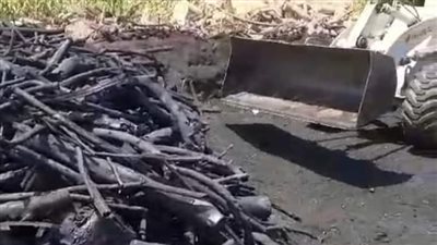 إزالة مكمورة فحم على مساحة 200 متر بمركز كوم حمادة في البحيرة (صور)