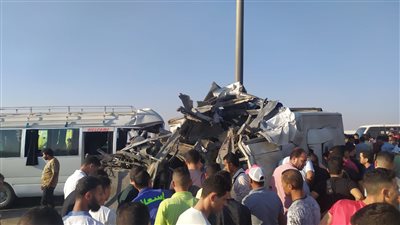 الاستماع للشهود في مصرع شخص وإصابة 21 فى تصادم أتوبيسين أعلى الطريق الأوسطي بأكتوبر