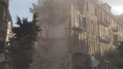 انهيار عقار بمنطقة اللبان فى الإسكندرية دون إصابات 