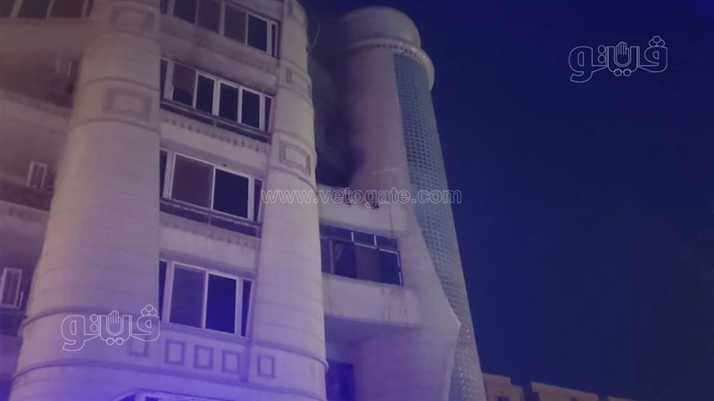 حريق داخل عقار فى