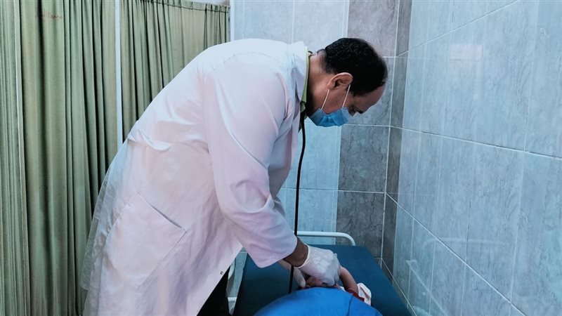 جانب من القافلة الطبية،