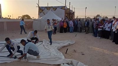 إيواء بـ ١٢٨ خيمة ومستشفى عزل ميداني في تدريب عملي لمجابهة الأزمات بأسيوط 