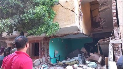 انهيار منزل بالمنوفية بسبب انفجار أسطوانة غاز | صور